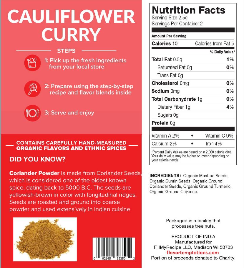 Cauliflower Curry Spice Mix
