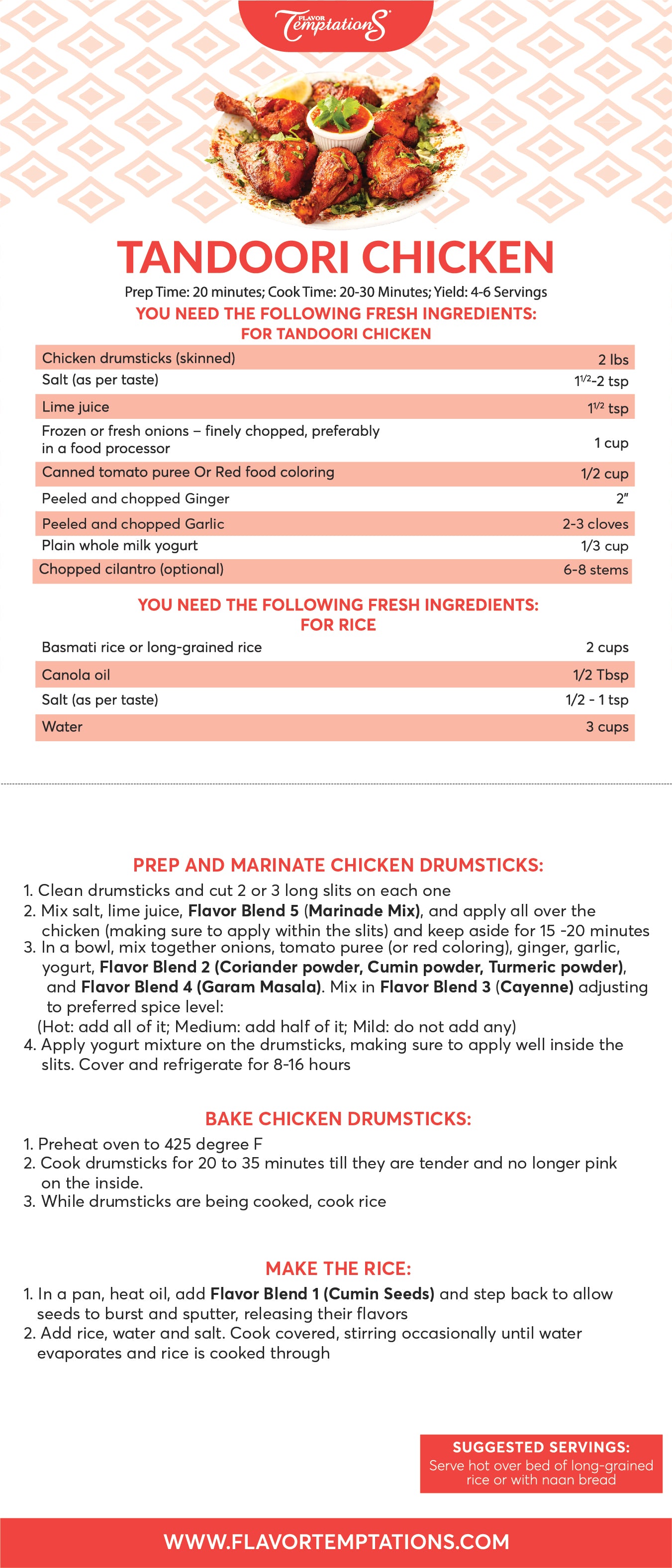 Tandoori Chicken Spice Mix Kits