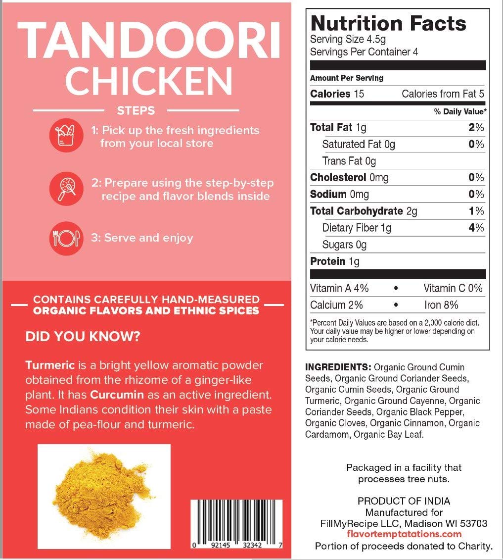 Tandoori Chicken Spice Mix Kits