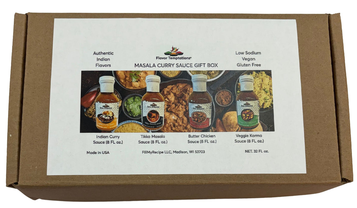 Masala Curry Sauce Gift Box – 4 Indian Style Curry Sauces