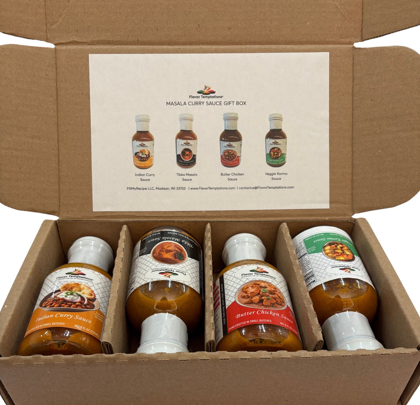 Masala Curry Sauce Gift Box – 4 Indian Style Curry Sauces