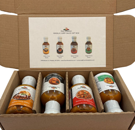 Masala Curry Sauce Gift Box – 4 Indian Style Curry Sauces