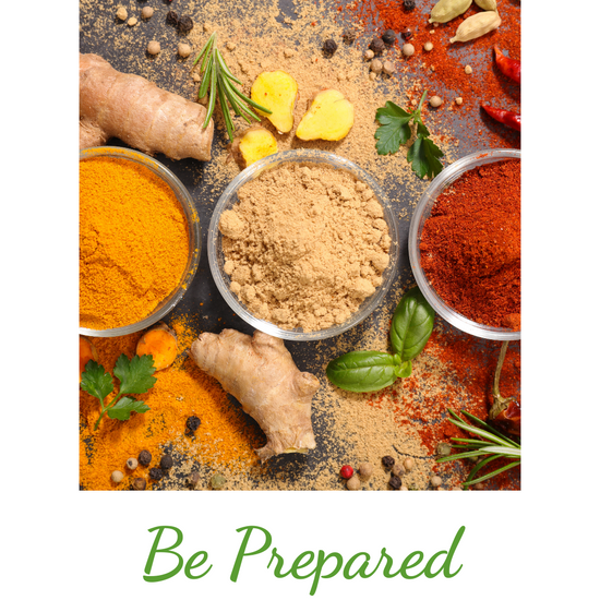 Pictures of Indian Spices to make Indian food. Turmeric, Cayenne, Ginger and other spices.